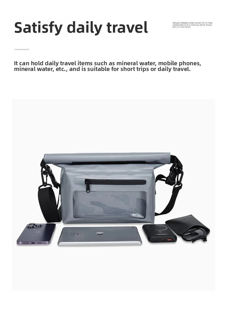 Waterproof Dry Bag For Kayak Swimming Trekking Boating Floating PVC Hiking Bags Mobile Phone Pouch Rafting Storage Shouler Bag