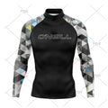New Rashguards Surfing Men's Long Sleeve Shirts Uv Protection Surfing Clothing Rash Guard Swimwear Surfer Diving Shirts Swimsuit