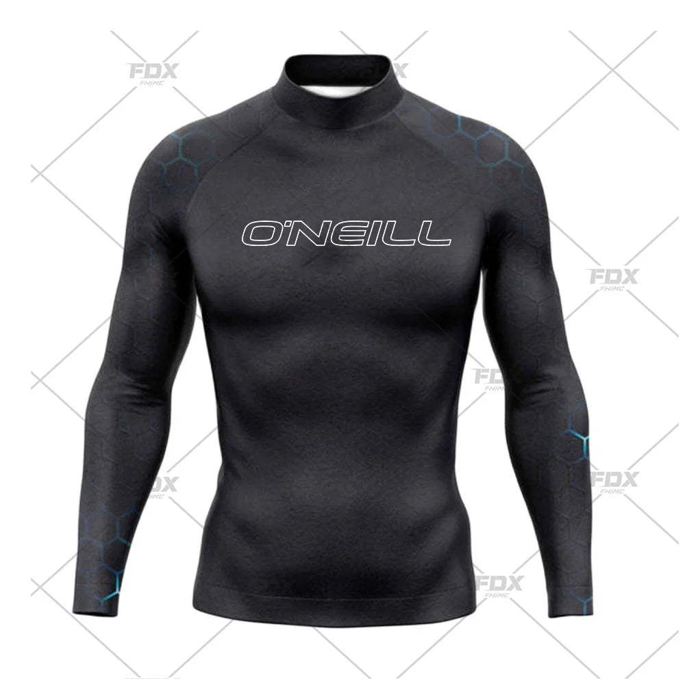 New Rashguards Surfing Men's Long Sleeve Shirts Uv Protection Surfing Clothing Rash Guard Swimwear Surfer Diving Shirts Swimsuit