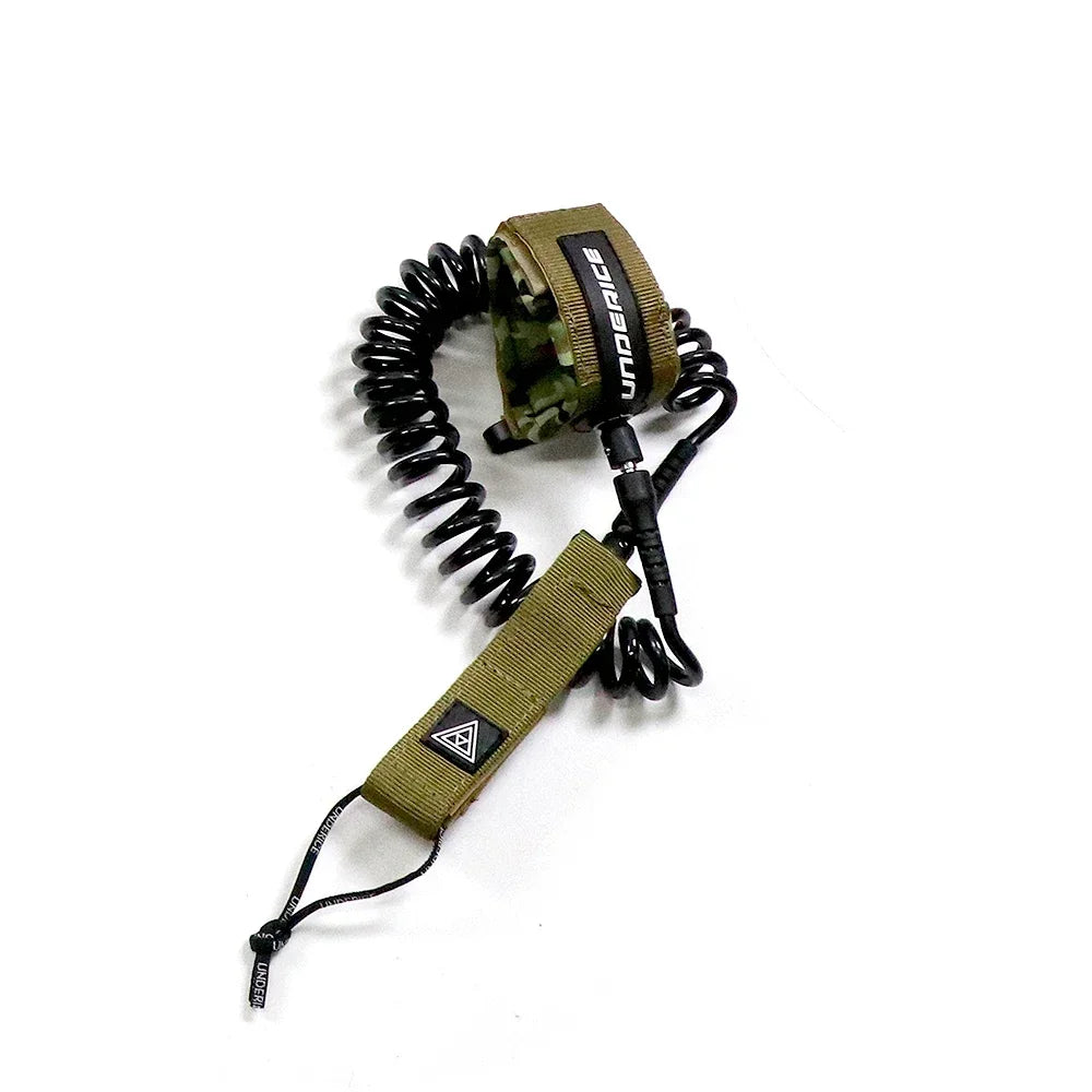 UICE Surfboard Leash Adjustable Coiled SUP Spring Wrist Strap Stand-Up Paddle Board Leg Rope Shortboard Longboard Safety Leash