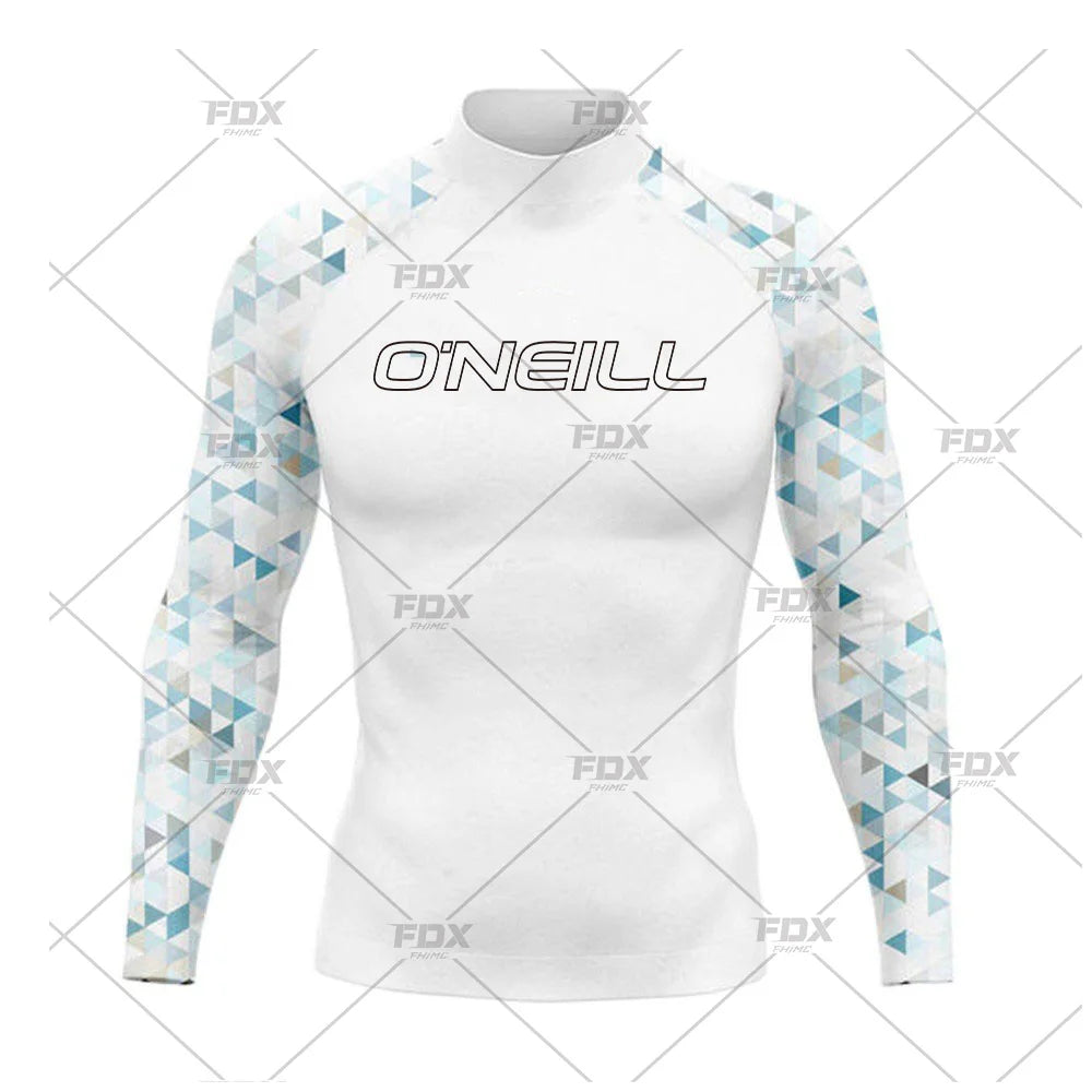 New Rashguards Surfing Men's Long Sleeve Shirts Uv Protection Surfing Clothing Rash Guard Swimwear Surfer Diving Shirts Swimsuit
