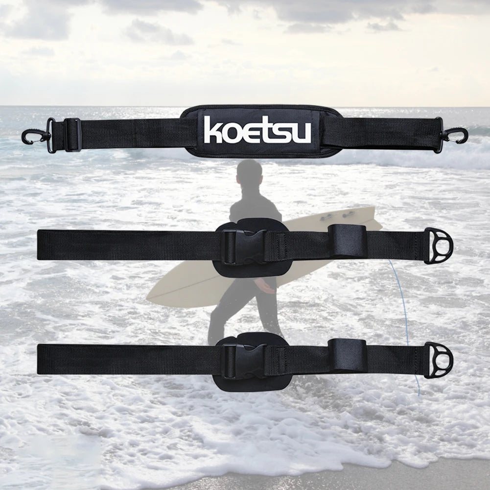Adjustable Surfboard Shoulder Strap Carry Sling Stand Up Paddleboard Surf Board Surf Fins Paddle Wakeboard Surfing Kayak Tool