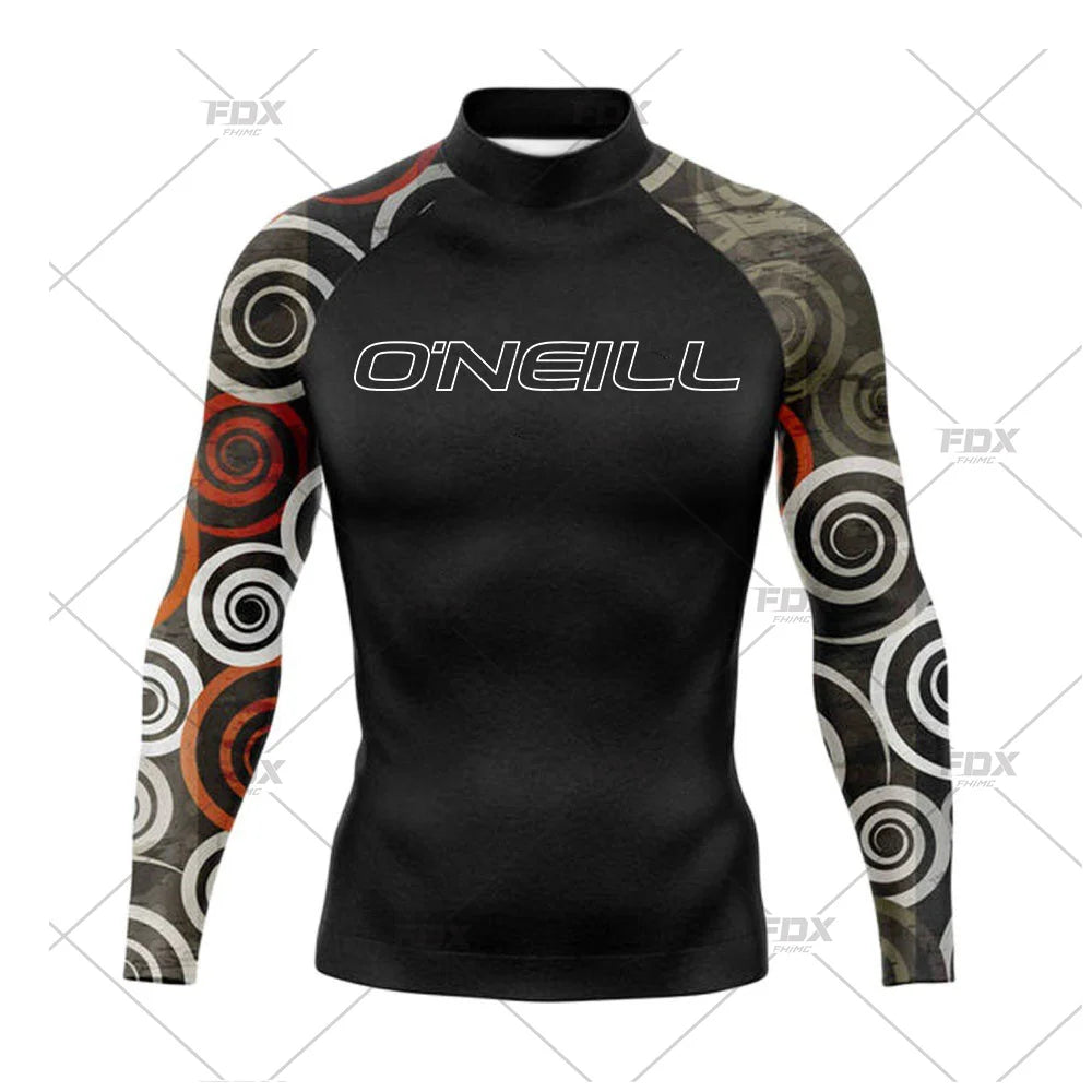 New Rashguards Surfing Men's Long Sleeve Shirts Uv Protection Surfing Clothing Rash Guard Swimwear Surfer Diving Shirts Swimsuit